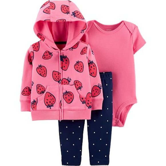 Carter's Other - 3 piece strawberry jacket set